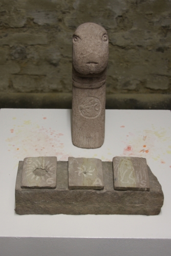 Hoc oriente fugit<br /><br />2007<br />Sandstone<br />variable